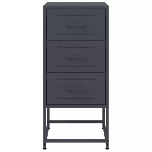  antracitszürke acél éjjeliszekrény 36 x 39 x 78 cm