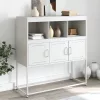  fehér acél tálalószekrény 100,5 x 39 x 107 cm