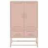  rózsaszín acél magasszekrény 68x39x111,5 cm