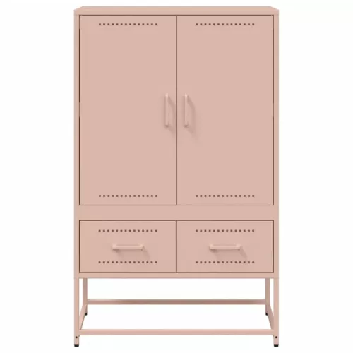  rózsaszín acél magasszekrény 68x39x111,5 cm