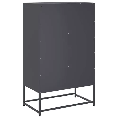  antracitszürke acél magasszekrény 68x39x111,5 cm