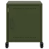  2 db olívazöld acél éjjeliszekrény 36x39x43,5 cm