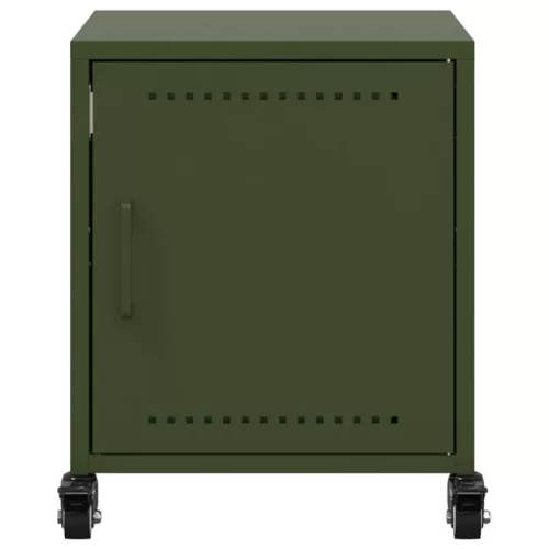  2 db olívazöld acél éjjeliszekrény 36x39x43,5 cm
