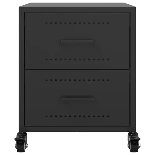  2 db fekete acél éjjeliszekrény 36x39x43,5 cm