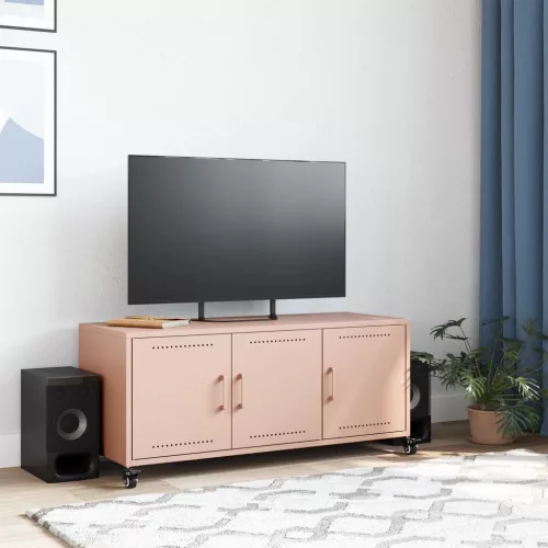  rózsaszín acél TV-szekrény 100,5 x 39 x 43,5 cm
