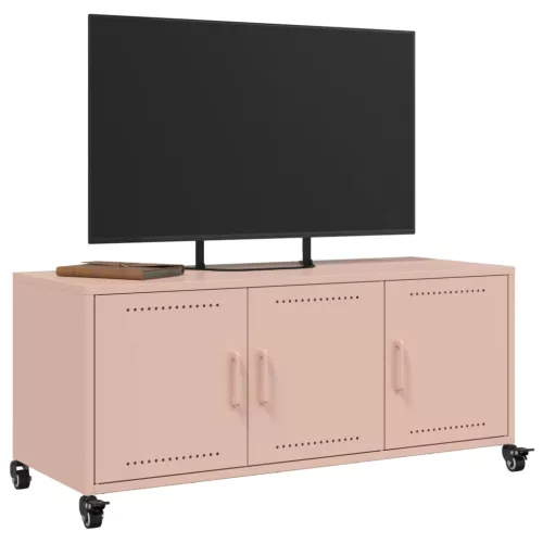  rózsaszín acél TV-szekrény 100,5 x 39 x 43,5 cm