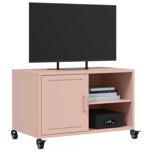  rózsaszín acél TV-szekrény 68 x 39 x 43,5 cm