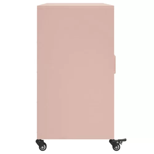  rózsaszín acél tálalószekrény 100,5 x 39 x 72 cm