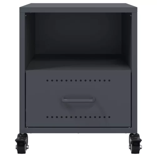  antracitszürke acél éjjeliszekrény 36x39x43,5 cm