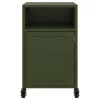  2 db olívazöld acél éjjeliszekrény 36x39x59 cm
