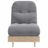  tömör fenyőfa futon kanapéágy matraccal 60 x 206 x 11 cm