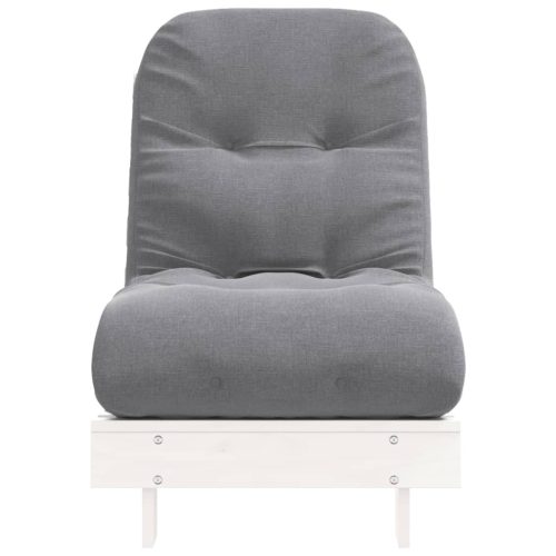 fehér tömör fenyőfa futon kanapéágy matraccal 60 x 206 x 11 cm