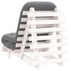  fehér tömör fenyőfa futon kanapéágy matraccal 60 x 206 x 11 cm