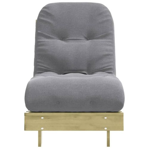  tömör impregnált fenyőfa futon kanapéágy matraccal 60x206x11 cm