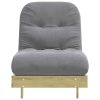  tömör impregnált fenyőfa futon kanapéágy matraccal 70x206x11 cm