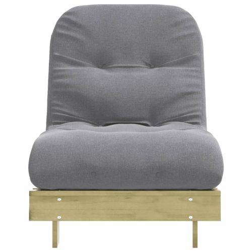  tömör impregnált fenyőfa futon kanapéágy matraccal 70x206x11 cm