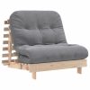  tömör fenyőfa futon kanapéágy matraccal 80 x 206 x 11 cm