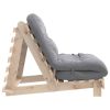  tömör fenyőfa futon kanapéágy matraccal 80 x 206 x 11 cm