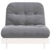  fehér tömör fenyőfa futon kanapéágy matraccal 80 x 206 x 11 cm