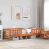  viaszbarna tömör fenyőfa ágy matrac nélkül 75 x 190 cm