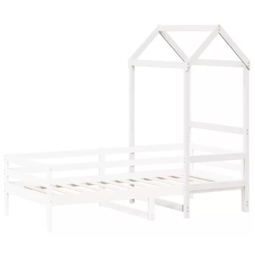  fehér tömör fenyőfa gyerekágytető 98 x 70 x 176,5 cm