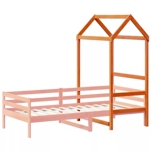  viaszbarna tömör fenyőfa gyerekágytető 98 x 70 x 176,5 cm
