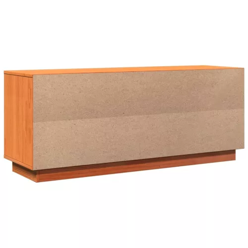  viaszbarna tömör fenyőfa cipőszekrény 110 x 34 x 45 cm