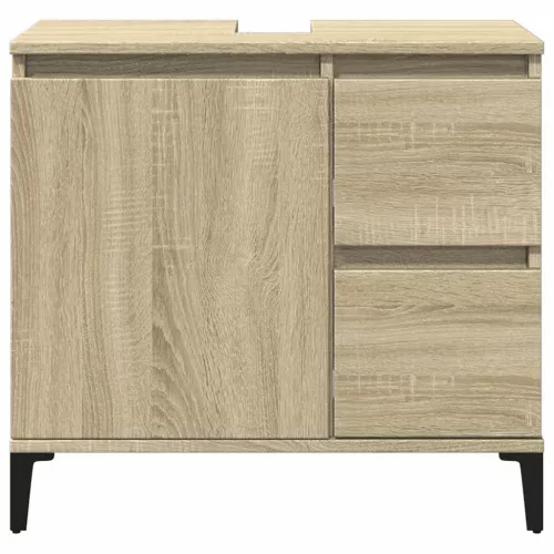  sonoma tölgy színű szerelt fa fürdőszobaszekrény 65x33x60 cm