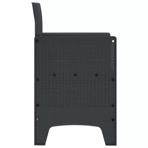  Kerti Székek Párnákkal 2 db Antracit Polirattan