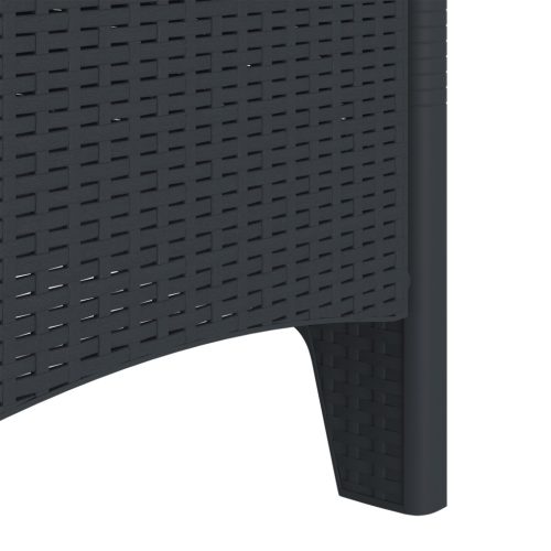  Kerti Székek Párnákkal 2 db Antracit Műanyag Rattan