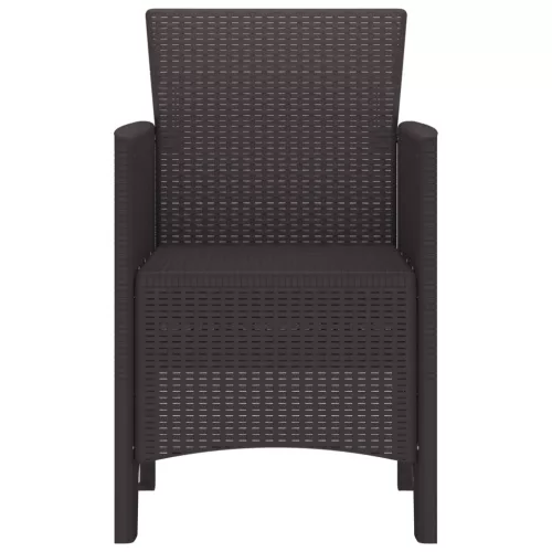  Kerti Székek 2 db Barna Műanyag Rattan