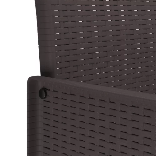  Kerti székek párnákkal 2 db Barna Poli Rattan