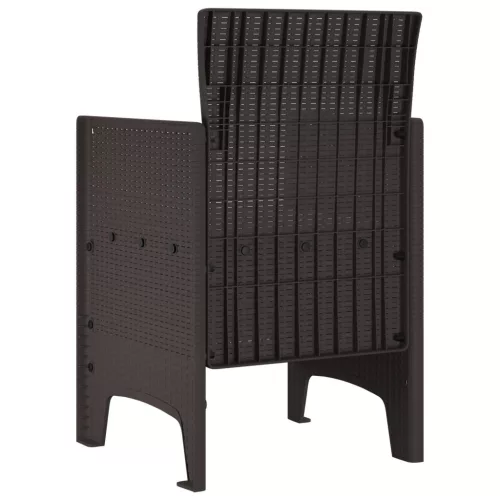  Kerti Szék párnával 2 pcs Barna 53 x 49 x 85 cm Polipropilén