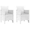  Kertiszékek párnákkal 2 db Fehér polirattan