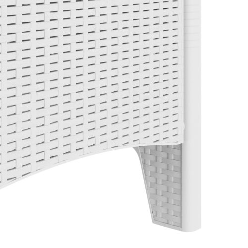  Kerti Székek Párnákkal 2 db Fehér Poli Rattan