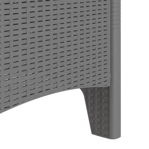  Kerti Szék 2 db Világosszürke Poly Rattan