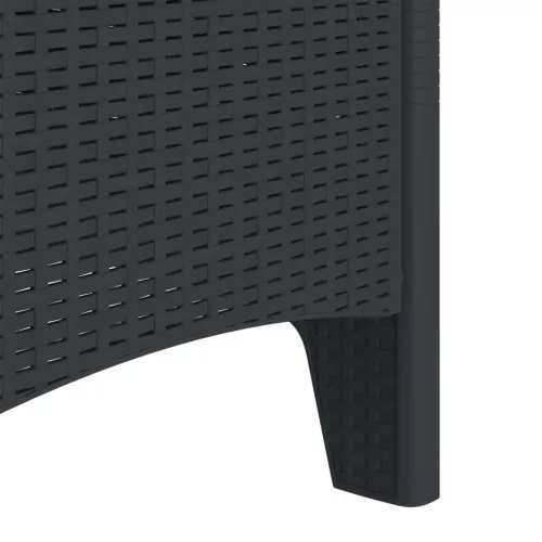  Kerti Székek Párnákkal 4 db Antracit Poli Rattan