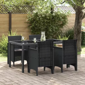  Kerti Székek Párnákkal 4 db Antracit Poli Rattan