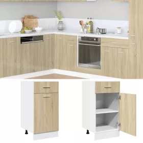    “Lyon” sonoma tölgy színű szerelt fa fiókos alsószekrény