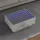  betonszürke szerelt fa dohányzóasztal LED-del 70 x 50 x 30 cm