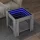  szürke sonoma szerelt fa dohányzóasztal LED-del 53 x 53 x 45 cm
