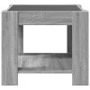  szürke sonoma szerelt fa dohányzóasztal LED-del 53 x 53 x 45 cm