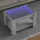  betonszürke szerelt fa dohányzóasztal LED-del 73 x 53 x 45 cm