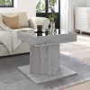  szürke sonoma szerelt fa dohányzóasztal LED-del 50 x 50 x 45 cm