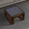  füstös tölgy végtelen hatású LED-es dohányzóasztal 50x53x30 cm