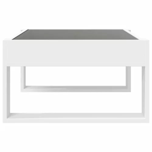  fehér végtelen hatású LED-es dohányzóasztal 70 x 53 x 30 cm
