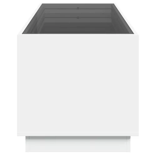  fehér végtelen hatású LED-es dohányzóasztal 70 x 50 x 50 cm