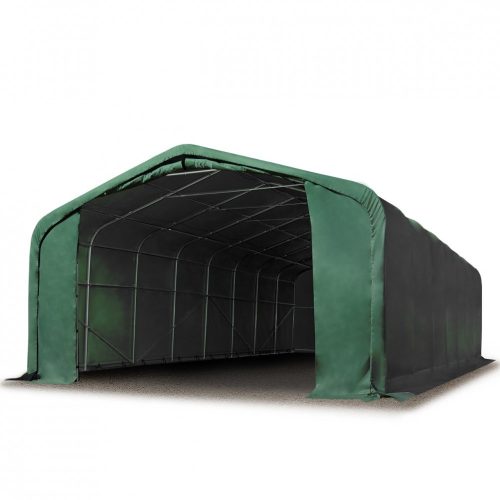 TP WIKINGER 6x6m 2,6m oldalmagas ponyvagarázs / sátorgarázs, PVC 850 ponyva - sötétzöld