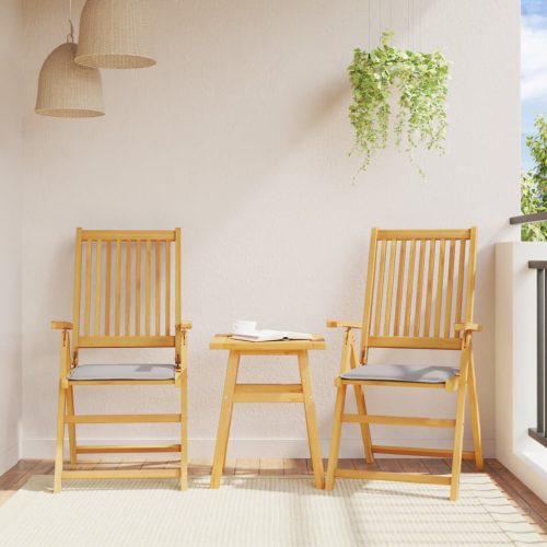  6 db világosszürke négyzet alakú kerti ülőpárna 45 x 45 x 2 cm