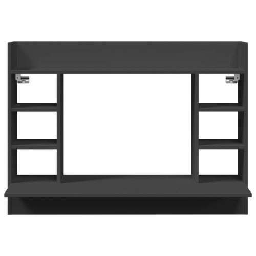  fekete szerelt fa falra szerelhető íróasztal 105 x 48 x 75 cm